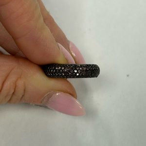 Suzy Levian Yellow Sterling Silver Brown Cubic Zirconia Band Ring NWT